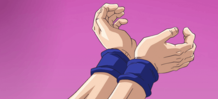 Goku Kamehameha hand double palm strike